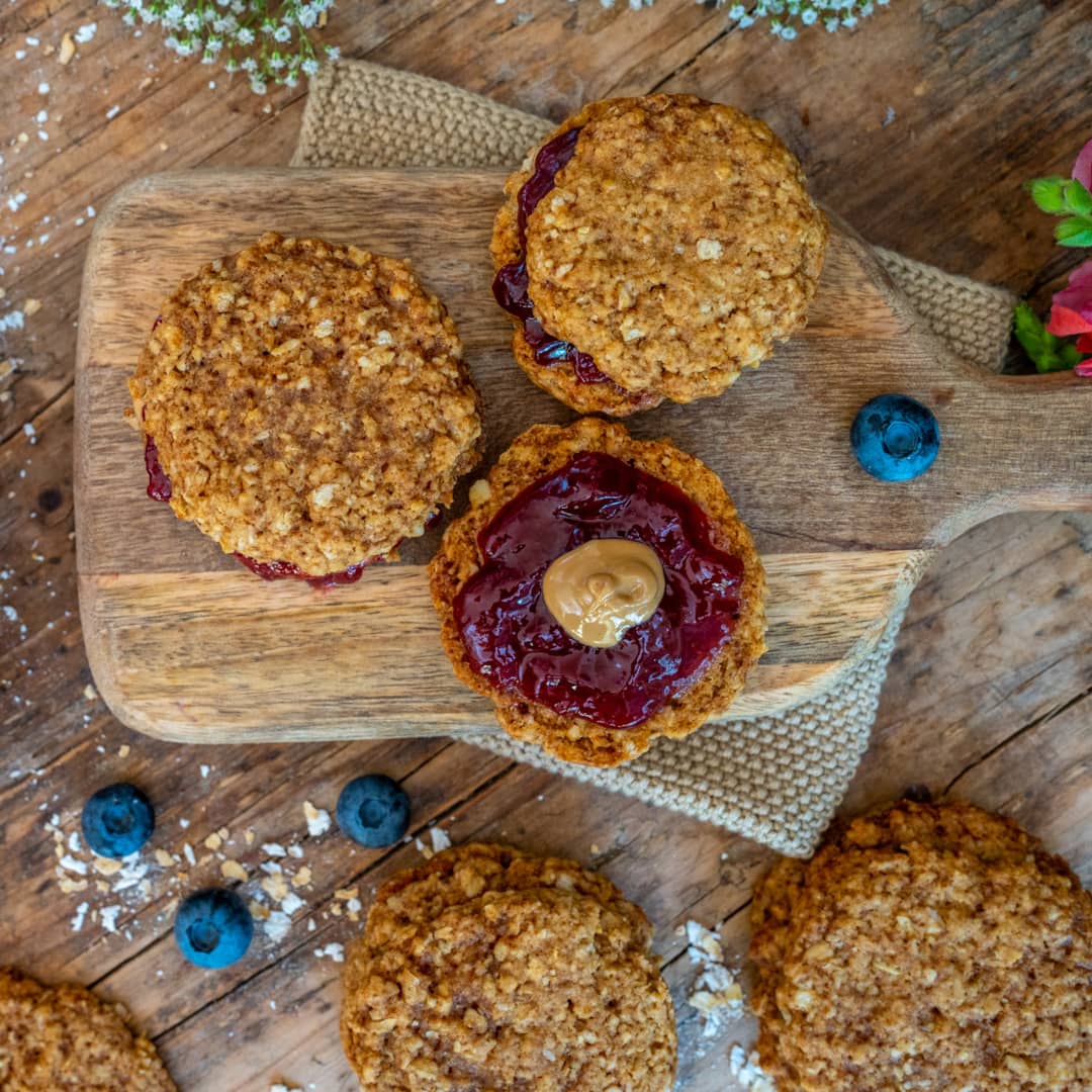 Rezept Vegane Himbeer Sandwich Cookies