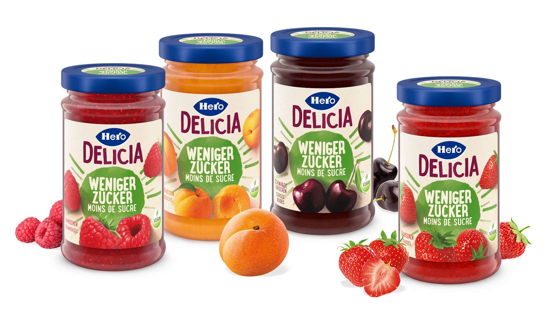 Product Range Delicia Weniger Zucker