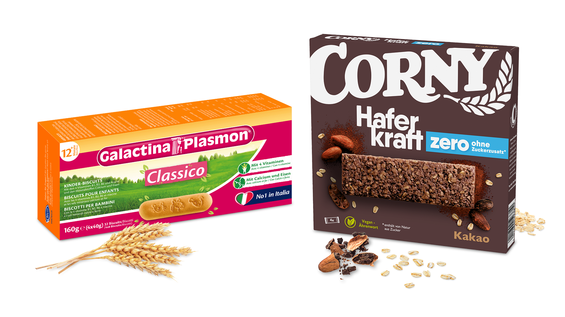 Plasmon und Corny Packshots