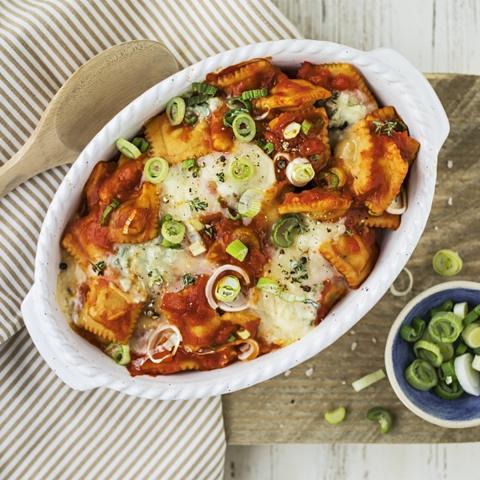 Überbackene Gorgonzola-Ravioli